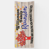 Typografie familieboom reünie Rustic Fun Spandoek (Verticaal)