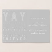 typografie feliciteert trouwkaart. folie kaarten (Binnen)