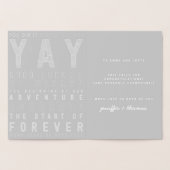 typografie feliciteert trouwkaart. folie kaarten (Binnen)