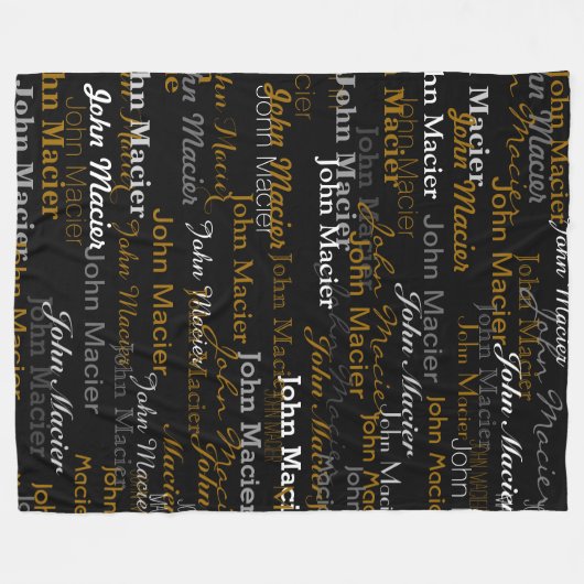 Typografie Fleece Deken (Voorkant (Horizontaal))