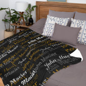 Typografie Fleece Deken