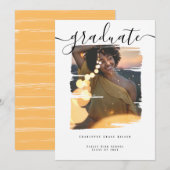 Typografie Foto aangepast Afstuderen Kaart (Voorkant / Achterkant)