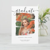 Typografie Foto aangepast Afstuderen Kaart (Staand voorkant)