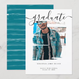 Typografie Foto aangepast Afstuderen Kaart