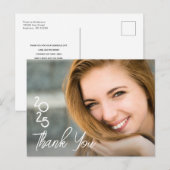 Typografie Foto Afgestudeerde Dank Je Briefkaart (Voorkant / Achterkant)