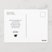 Typografie Foto Afgestudeerde Dank Je Briefkaart (Achterkant)