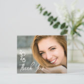 Typografie Foto Afstuderen Dank u Briefkaart (Staand voorkant)