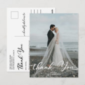 Typografie Foto bedankt Briefkaart (Voorkant / Achterkant)