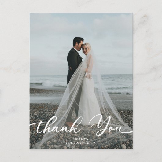 Typografie Foto bedankt Briefkaart (Voorkant)
