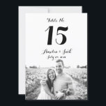 Typografie Foto Bruiloft Tafel Nummerkaart Kaart<br><div class="desc">Meer Mooie Tafel Nummerkaarten in de Little Bayleigh Winkel!</div>