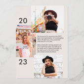 Typografie Foto Folie Afstudeer Uitnodiging (Achterkant)