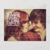  typografie Foto Opslaan van de datum Briefkaart (Voorkant)