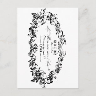 typografie Frans Ribbon Modes-ontwerp Briefkaart