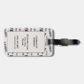 Typografie French Theme Monogram | Parijs | Parfum Bagagelabel (Achterkant horizontaal)