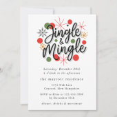 Typografie Fun Jingle en Mingle Christmas Party Kaart (Voorkant)