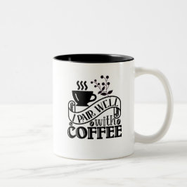 Typografie Funny Coffee Quote Tweekleurige Koffiemok