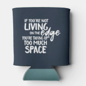 Typografie Funny Gezegde Living On the Edge Blikjeskoeler (Achterkant)