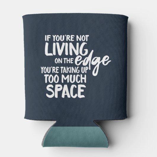 Typografie Funny Gezegde Living On the Edge Blikjeskoeler (Achterkant)