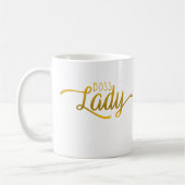 Typografie Funny Gold Boss Lady Appreciation Gift Koffiemok (Links)