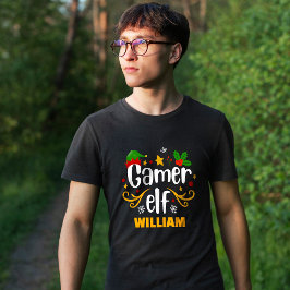 Typografie Gamer Elf Pret Familie Match T-shirt