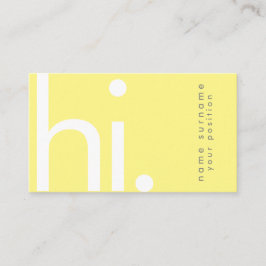 Typografie Geel Visitekaartje
