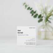 Typografie, gelb, schwarz, Cool und Dezent Vierkante Visitekaartje (Staand voorkant)