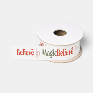 Typografie 'Geloof in magie' met feestelijke sfeer Grosgrain Lint