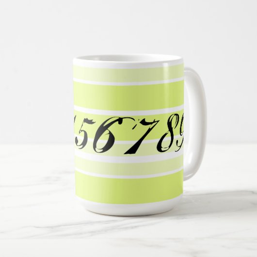 Typografie Genummerde designer koffie mok (Voorkant rechts)