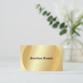 Typografie Glamourede Faux Gold Sjabloon Oude teks Visitekaartje (Staand voorkant)
