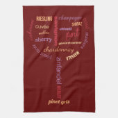 Typografie-glas van de wijngaard theedoek (Verticaal)