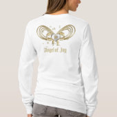 Typografie Gold kerstengel uit Joy & Stars T-shirt (Achterkant)