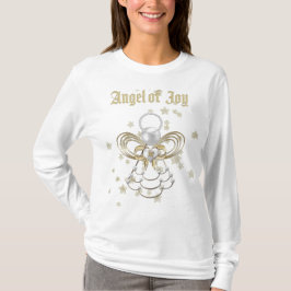 Typografie Gold kerstengel uit Joy & Stars T-shirt