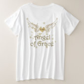 Typografie Gold kerstengel van Grace & Stars Grote Maat T-shirt (Design achterkant)