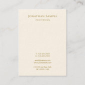 Typografie Gold Text Sjabloon Moderne Verticaal Visitekaartje (Achterkant)