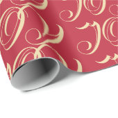  typografie goud rode JOY Cadeaupapier (Rol Hoek)