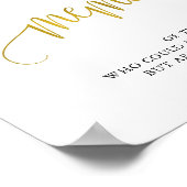 Typografie goud ter liefdevolle herinnering trouwb poster (Hoek)