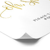 Typografie gouden bruiloft oh snap de liefde. poster (Hoek)