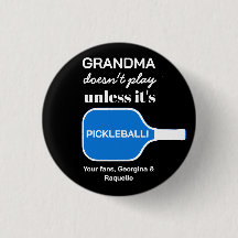 Typografie Grappig Custom Pickleball Speler Oma