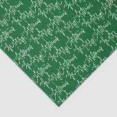 Typografie Groen Prettig Kerstfeest Tissuepapier (Detail)