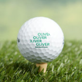 Typografie Groene Golfer's Naam Golfballen (Insitu Shirt)