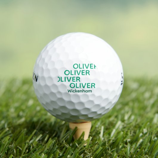Typografie Groene Golfer's Naam Golfballen (Insitu Shirt)