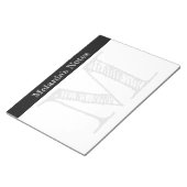 typografie grote aangepaste monogram notitieblok (Schuin)