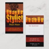 Typografie Haarstylist Salon Afsprakenkaartje (Voorkant / Achterkant)