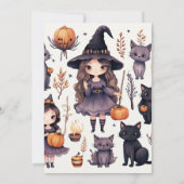 Typografie Halloween Feestuitnodiging Kaart (Achterkant)