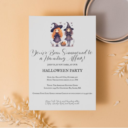 Typografie Halloween Feestuitnodiging Kaart