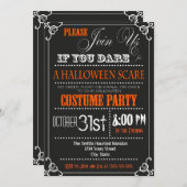 Typografie Halloween Party Invitation Kaart (Voorkant / Achterkant)