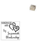 Typografie Handmade de Naam van de Douane Twee Geh Rubberstempel (Gestempeld)