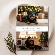 Typografie Happy Pawholidays Huisdier Hond Kerstfo