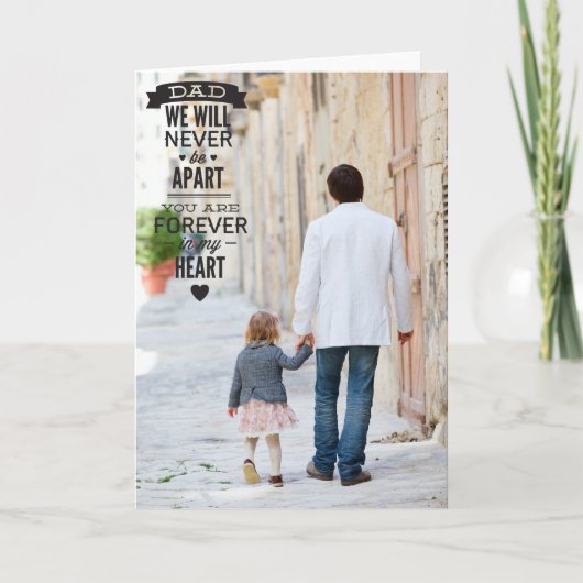  Typografie Happy Vaderdag Photo Card Kaart (Voorkant)