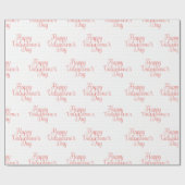 Typografie Happy Valentines Day Gift Cadeaupapier (Vlak)